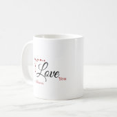 Love You Forever Coffee Mug Valentines Day Koffiemok (Voorkant links)