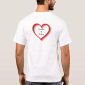 Love You Forever Custom 3 foto- en naamparen T-shirt (Achterkant)
