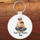 Love You Forever, Dad - Mannen Waarde Sleutelhanger (Voorkant)