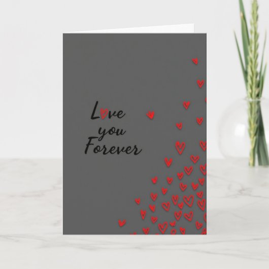 Love You Forever Heartfelt Card Kaart (Voorkant)