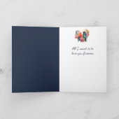 Love You Forever Jubileum Lovebirds Kaart (Binnen)