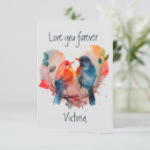Love You Forever Lovebirds Aangepaste naam (Staand voorkant)