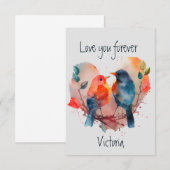 Love You Forever Lovebirds Aangepaste naam (Voorkant / Achterkant)