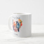 Love You Forever Lovebirds Customize Name Koffiemok (Voorkant links)