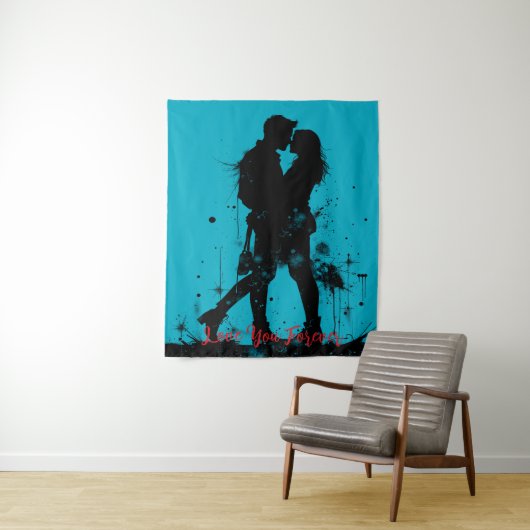 Love You Forever Medium (50" x 60") Tapijt Wandkleed (In situ)