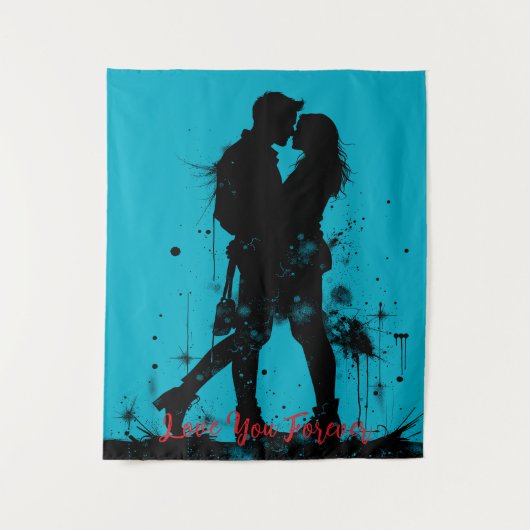 Love You Forever Medium (50" x 60") Tapijt Wandkleed (Voorkant)
