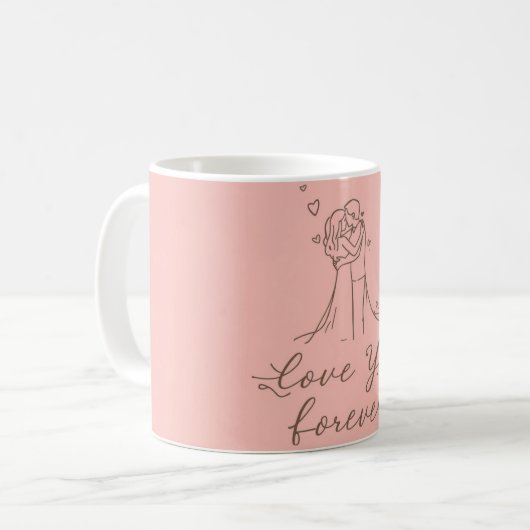 Love You Forever Mug – Romantic Valentine’s Gift Koffiemok (Voorkant links)