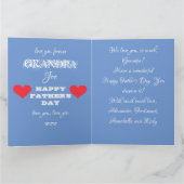 Love You Forever Opa Happy Fathers Day BIG Kaart (Binnen)