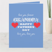 Love You Forever Opa Happy Fathers Day BIG Kaart (Voorkant)