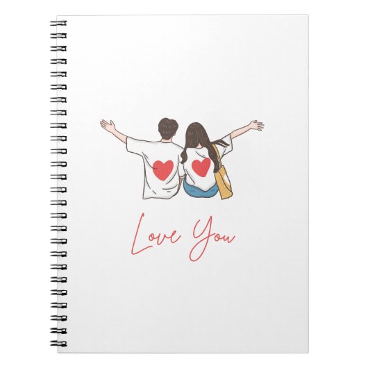 ❤️ Love You Forever - Personalized Spiral Photo No Notitieboek (Voorkant)