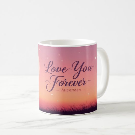 Love You Forever | Romantic Valentine Mug Koffiemok (Voorkant rechts)
