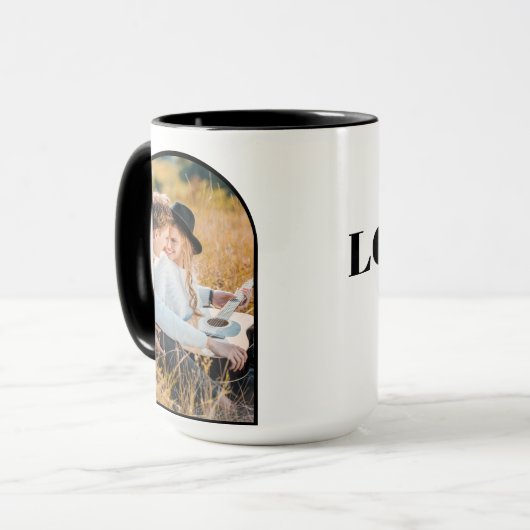 Love You Forever Valentijns  Custom Arch Foto Mok (Voorkant links)