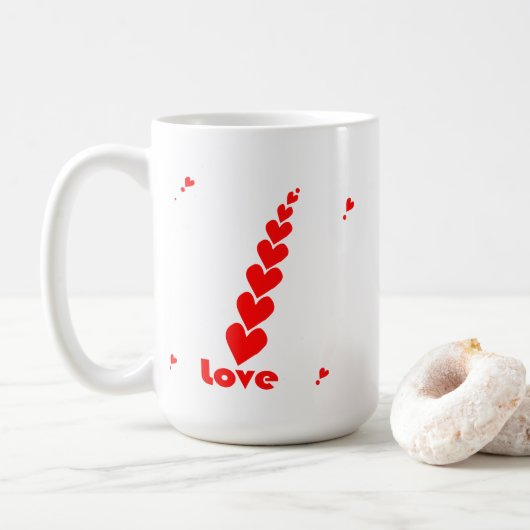 Love you  forever Valentine day  Coffee & Tea Mug Koffiemok (Met donut)