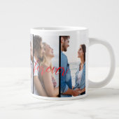 Love You Forever Vertical Photo Collage Custom Grote Koffiekop (Rechts)