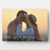 LOVE YOU Foto Handgeschreven Script Hart Fotoplaat (voorkant)