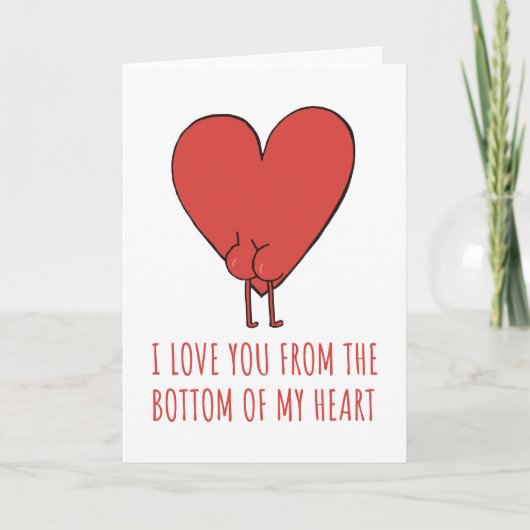 Love You From The Bottom Of My Heart Feestdagen Kaart (Voorkant)