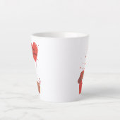 Love You Fur-Ever Schattigee teckel Dog Red Heart Latte Mok (Voorkant)