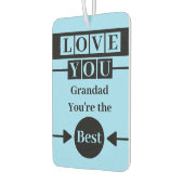 Love you Grandad aangepaste foto blauw Luchtverfrisser (Links)