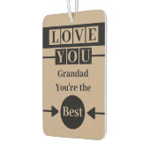 Love you Grandad aangepaste foto bruin Luchtverfrisser (Links)