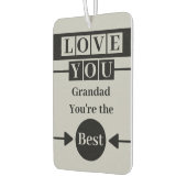 Love you Grandad aangepaste foto grijs Luchtverfrisser (Links)