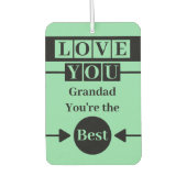 Love you Grandad aangepaste foto groen Luchtverfrisser (Voorkant)
