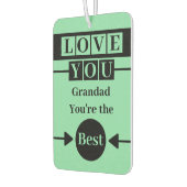 Love you Grandad aangepaste foto groen Luchtverfrisser (Links)