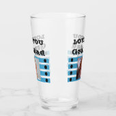 Love you Grandad twee foto's zwart blauw bier Glas (Links)
