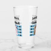 Love you Grandad twee foto's zwart blauw bier Glas (Rechts)