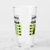 Love you Grandad twee foto's zwart limoen bier Glas (Links)