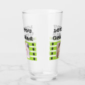 Love you Grandad twee foto's zwart limoen bier Glas (Rechts)