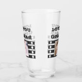 Love you Grandad twee foto's zwart wit bier Glas (Rechts)