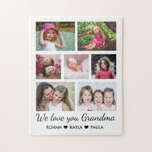 Love You Grandma 7 Photo Collage White Legpuzzel