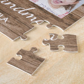 Love You Grandma 7 Photo Collage Wood Legpuzzel (Zijkant)