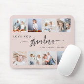 Love You Grandma 8 Fotocollage Blush Pink Muismat (Met muis)