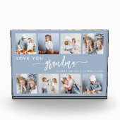 Love You Grandma 8 Fotocollage Dusty Blue Fotoblokken (Voorkant)