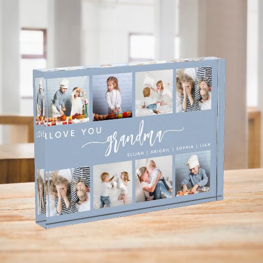 Love You Grandma 8 Fotocollage Dusty Blue Fotoblokken