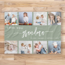 Love You Grandma 8 Fotocollage Sage Green