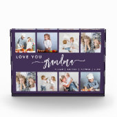 Love You Grandma 8 Photo Collage Purple Fotoblokken (Voorkant)