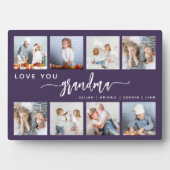 Love You Grandma 8 Photo Collage Purple Fotoplaat (voorkant)