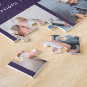 Love You Grandma 8 Photo Collage Purple Legpuzzel (Zijkant)