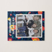 Love You Grandma Floral Photo Persoonlijk Legpuzzel (Horizontaal)