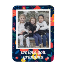 Love You Grandma Floral Photo Persoonlijk