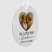 Love You Grandma Heart kerstboomfoto Ornament (voorkant)