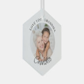Love You Grandma Keepsake Photo Glas Ornament (Voorkant Rechts)