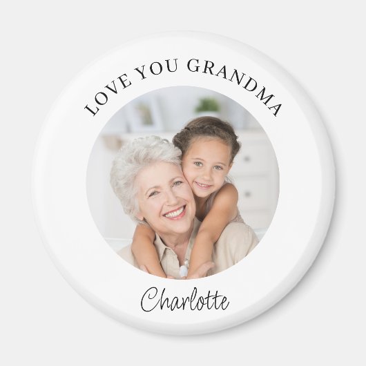 Love You Grandma Keepsake Photo Magneet (Voorkant)