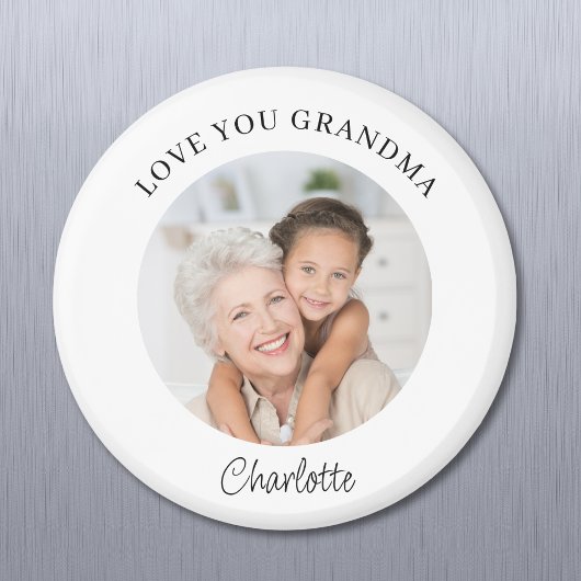 Love You Grandma Keepsake Photo Magneet