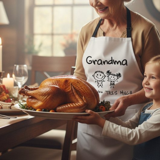 Love You Grandma Kids Art Personalized Gift Schort