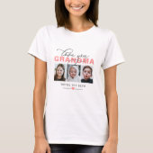 Love You Grandma/Nana/Other 3 Photo Custom Text T-shirt (Voorkant)