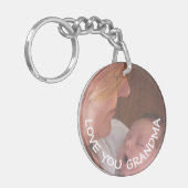 Love You Grandma Persoonlijke Foto Sleutelhanger (Voorkant Links)