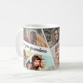Love You Grandma Photo Collage Handwrite Text Koffiemok (Voorkant links)